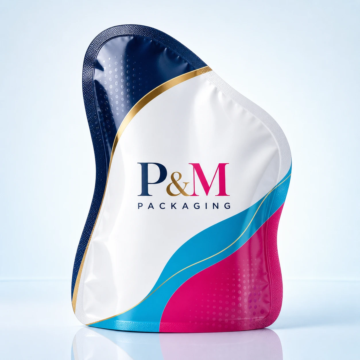 Custom shaped specialty packaging pouch
