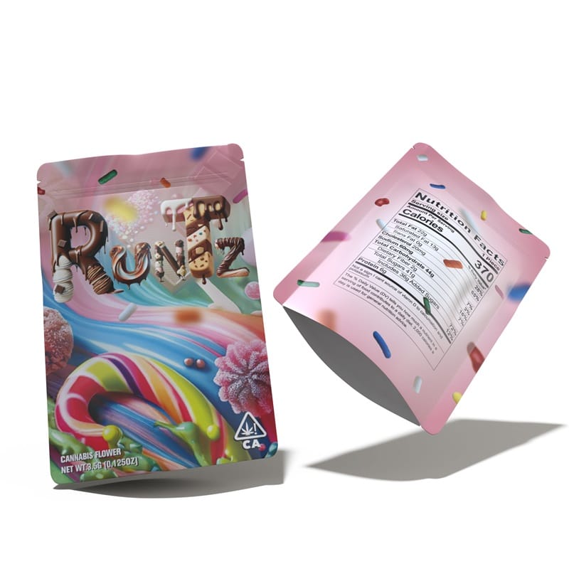 custom printed stand up pouches cannabis bags p&m packaging 2