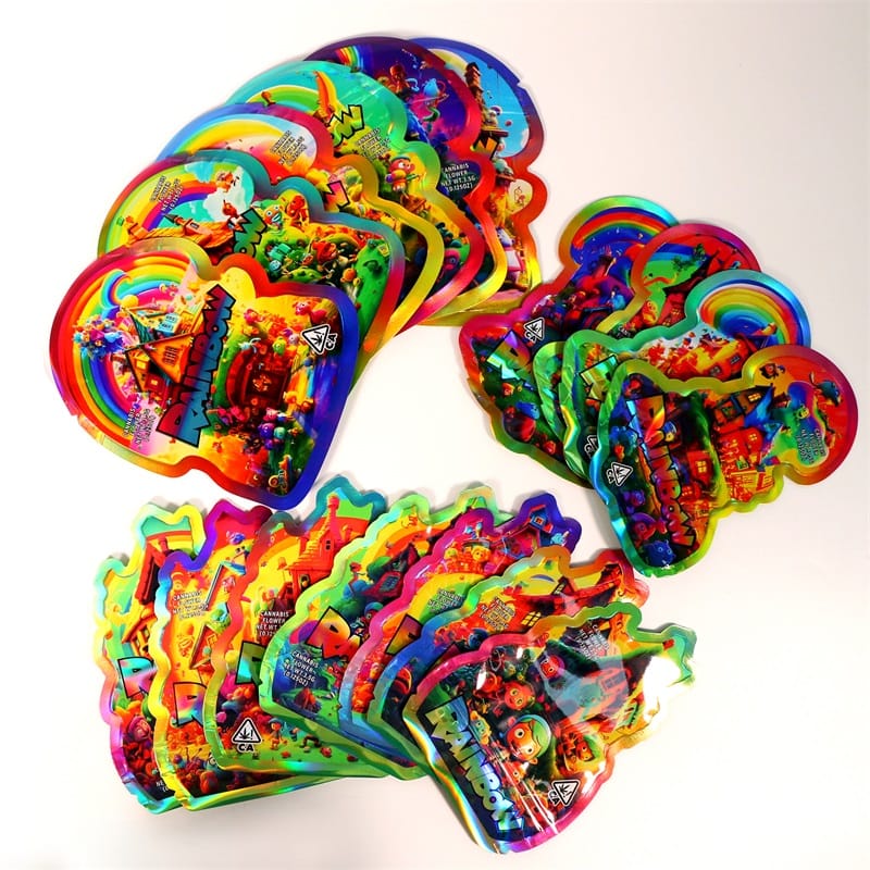 custom printed shaped mylar bags cannabis pouches p&m 2412 (1)