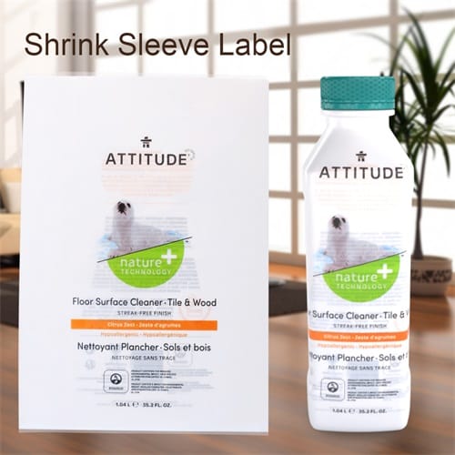 custom shrink sleeve labels for cleaning supplies p&m